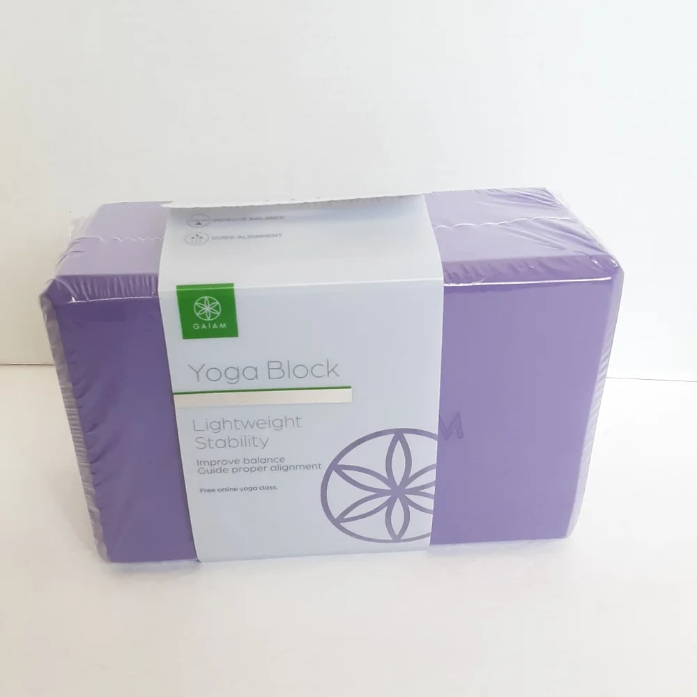 Gaiam Yoga Block - Purple (9W X 6H X 4D) NEW - Picture 2 of 5